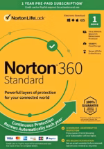 Norton 360 Standard (1 år / 1 enhet) + 10 GB molnlagring